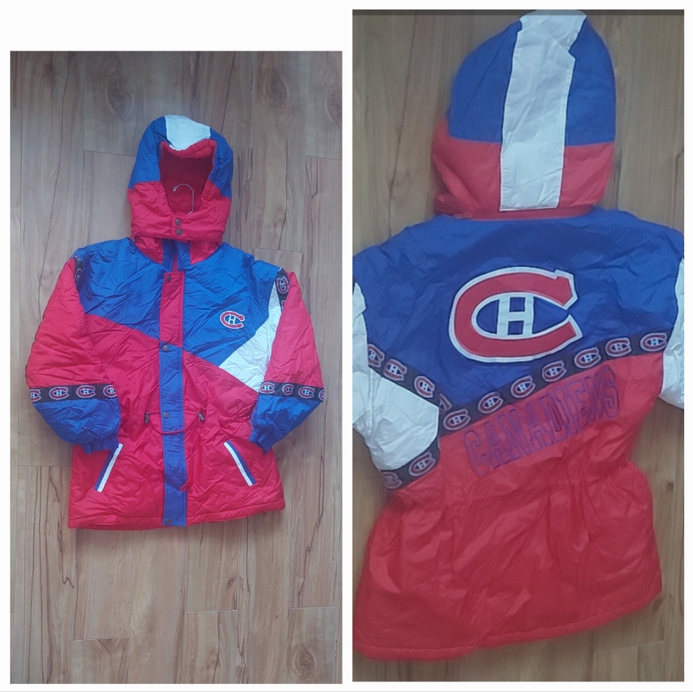 Vintage Youth Montreal CANADIENS Hockey Insulated Jacket.